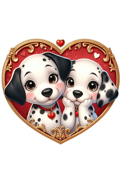 StoryGift Romania Sticker Eticheta 40CM cu o catelusa si un catel, ilustratie...