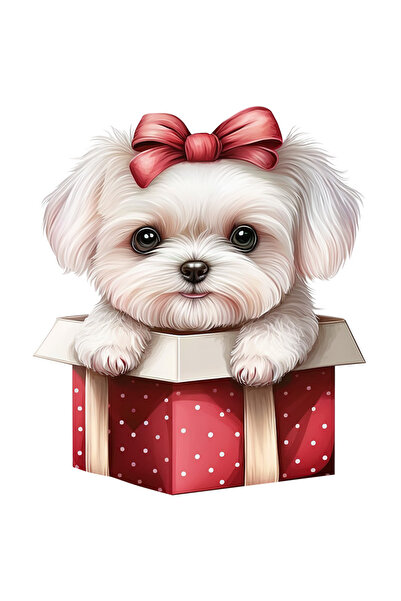 StoryGift Romania Sticker Eticheta 50CM cu un catelus vesel care iese dintr-o...