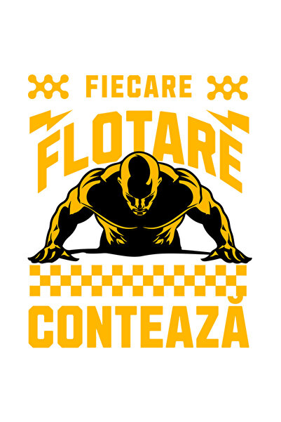 StoryGift Romania Sticker Eticheta 50CM cu Silueta barbat In Pozitie Flotare ...