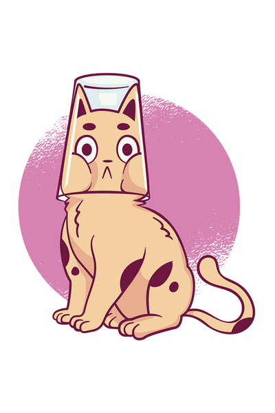 StoryGift Romania Sticker Eticheta 40CM Cu Pisica, Pahar, Cerc, Coada, Pete, ...