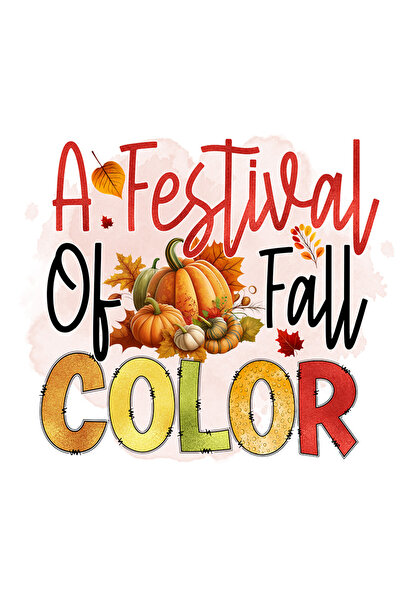 StoryGift Romania Sticker Cu Mesajul "a Festival Of Fall Color", Toamna, Ilus...