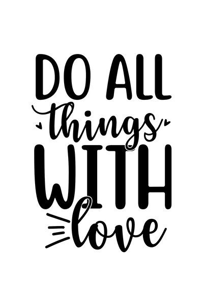 StoryGift Romania Sticker Exterior cu mesajul "Do all things with love" - fa toate lucrurile cu iubire pasiu