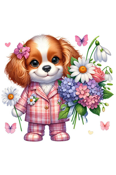 StoryGift Romania Sticker Adeziv 90CM cu un catel la costum, ilustratie, tine...