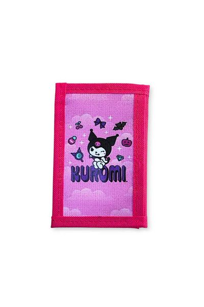 Bebek Özel Портфейл за момичета с велкро и цип, цветен портфейл с щампа Kuromi 2
