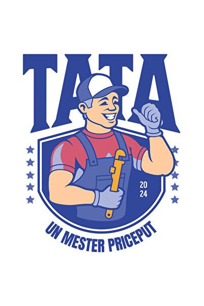 StoryGift Romania Sticker Autocolant 70CM Adeziv cel mai bun Tata-mester fami...