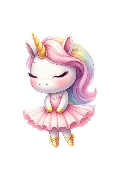 StoryGift Romania Sticker Eticheta 50CM cu un unicorn somnoros, ilustratie, a...