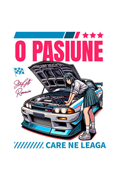 StoryGift Romania Sticker Adeziv 90CM cu Fata Stil Anime Tinuta Moderna Text ...