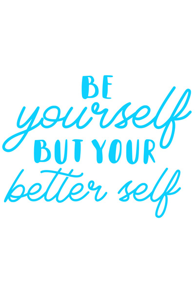 StoryGift Romania Sticker Eticheta 50CM Exterior cu textul "Fii tu insuti, da...