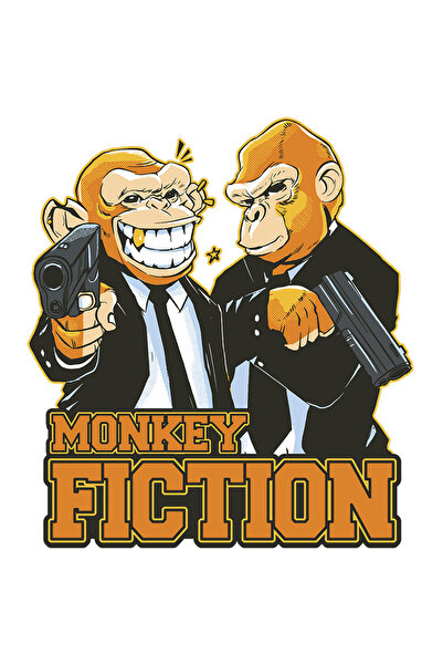 StoryGift Romania Sticker Adeziv 90CM Maimutele Gangstar, Monkey Fiction, Cos...
