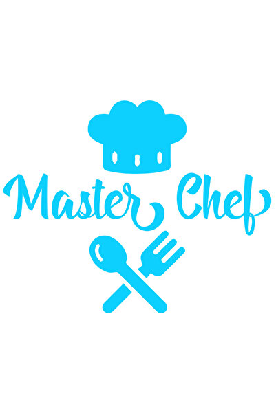 StoryGift Romania Sticker Adeziv 90CM Exterior pentru bucatarii sefi - ordine mancare , Vinyl Albastru, 90 cm