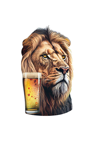 StoryGift Romania Sticker Adeziv 90CM Cu Portret Leu Pahar De Bere, Film Rege...