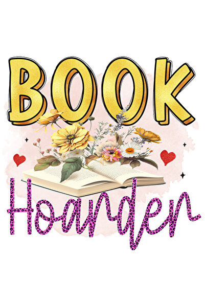 StoryGift Romania Sticker Autocolant 70CM cu mesajul "Book Hoarder", carte, i...