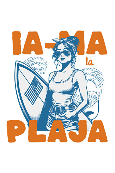 StoryGift Romania Sticker Eticheta 40CM Adeziv ia-ma la plaja fata gata de surf sport placa cu Margini Albe, PVC