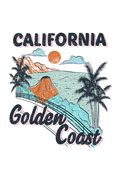 StoryGift Romania Sticker Autocolant 70CM cu mesajul "California Golden Coast...
