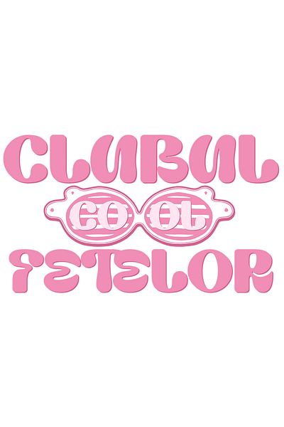 StoryGift Romania Cool Girls Club Pink Sunglasses with White Edges Adhesive Sticker, PVC Vinyl 23 cm
