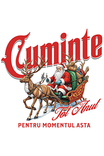 StoryGift Romania Sticker Autocolant 70CM cu Sania lui Mos Craciun Trasa De R...