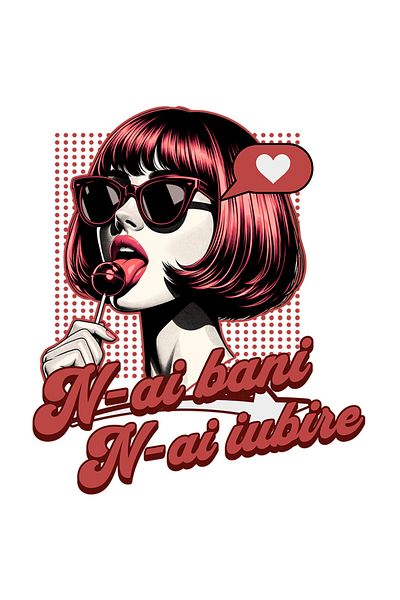StoryGift Romania Sticker Autocolant 70CM cu Fata Stil Retro Cu Acadea si Ochelari De Soare Text N-ai Bani n-ai