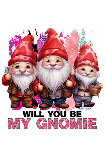 StoryGift Romania Sticker Eticheta 50CM cu pitici cu mesajul "Will you be my ...