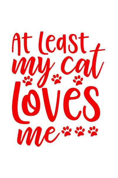 StoryGift Romania Sticker Autocolant 70CM Exterior cu textul "At least my cat...