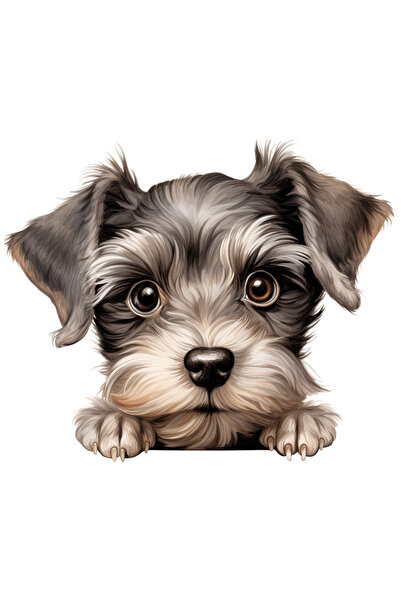 StoryGift Romania Sticker Eticheta 40CM cu un catel surprins, ilustratie, bla...