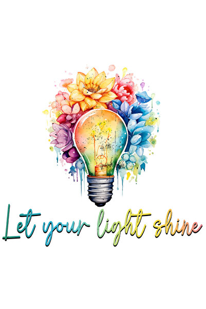 StoryGift Romania Sticker Eticheta 50CM cu mesajul "Let your light shine", il...