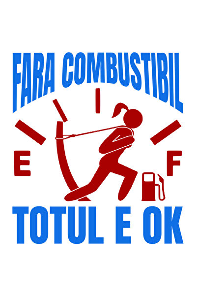 StoryGift Romania Sticker Eticheta 40CM cu Semn Bord Nivel Combustibil Fata Tragand Sfoara Linia Text Fara combu