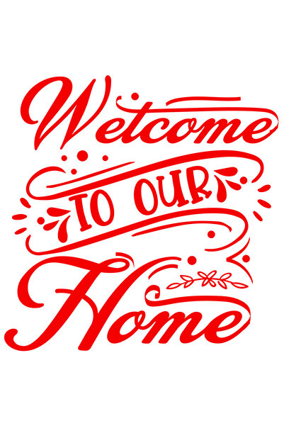 StoryGift Romania Sticker Exterior cu mesaj de intampinare cu textul "Welcome to our home" - bun-venit , Vin