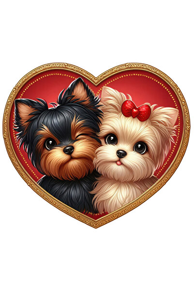 StoryGift Romania Sticker Autocolant 70CM cu o catelusa si un catel de talie ...