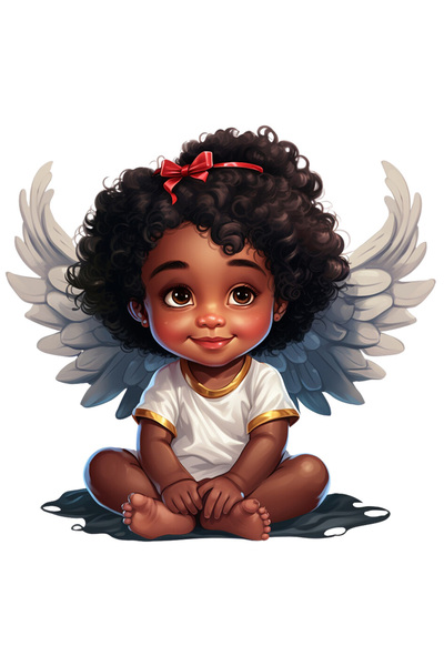 StoryGift Romania Sticker Eticheta 50CM cu o fetita de culoare, ilustratie, a...