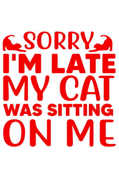 StoryGift Romania Sticker Adeziv 90CM Exterior pentru persoana care intarzie, pentru ca pisica a stat pe ea , Vi