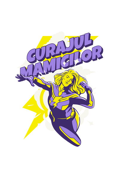 StoryGift Romania Sticker Eticheta 50CM Adeziv Curajul mamicilor cea mai buna...