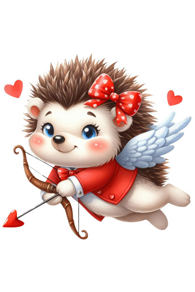 StoryGift Romania Sticker Adeziv 90CM cu un arici Cupidon, ilustratie, trage ...