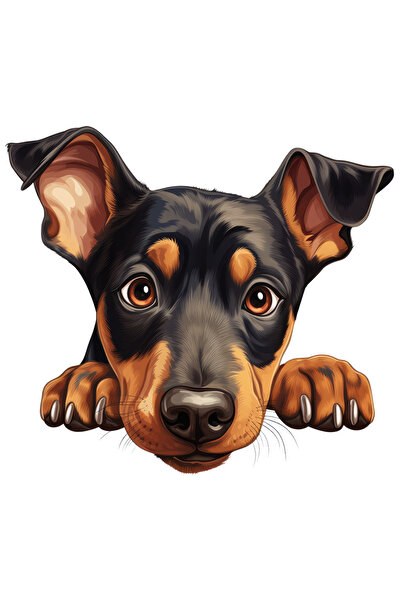 StoryGift Romania Sticker Autocolant 70CM cu un catel cam timid, ilustratie, ...