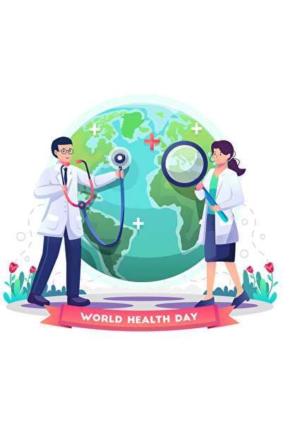 StoryGift Romania Sticker Autocolant 70CM Cu Mesaj In Engleza World Health Da...