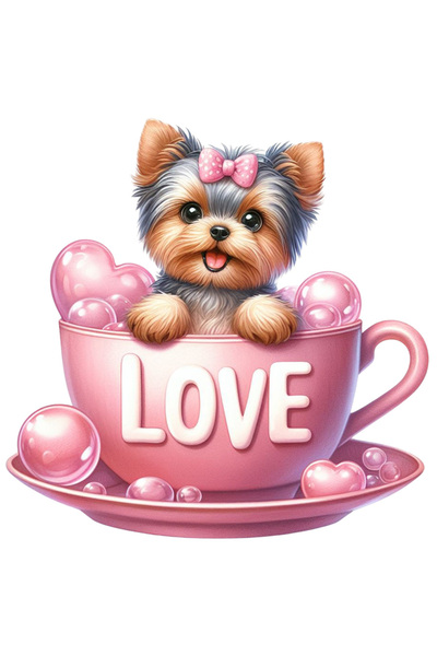 StoryGift Romania Sticker Autocolant 70CM cu o catelusa vesela de talie mica,...