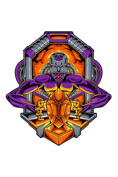 StoryGift Romania Sticker 70CM With Monster, Crystal, Robot, Arms, Cables, Sci Fi, Mecha, with Edges