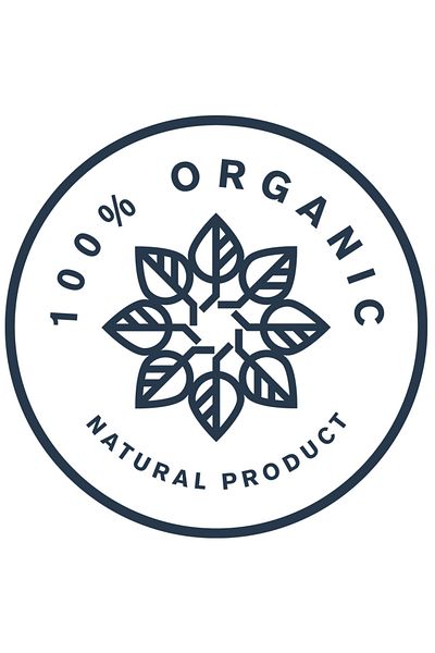 StoryGift Romania Sticker Cu Mesaj In Engleza 100% Organic Natural Product, Cerc, Frunze, Geometric, Simetri