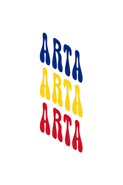 StoryGift Romania Sticker Autocolant 70CM Cuvantul Arta, in Culorile Steagulu...