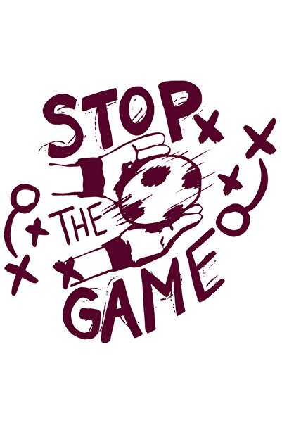 StoryGift Romania Sticker Autocolant 70CM Cu Mesaj In Engleza Stop The Game, Meci, Portar, Fotbal, Iubitori De S