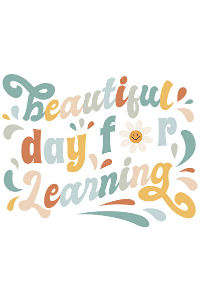 StoryGift Romania Sticker Eticheta 50CM Cu Mesajul Beautiful Day For Learning...