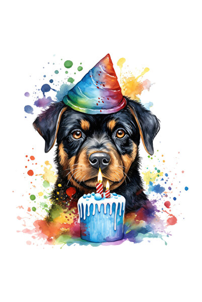 StoryGift Romania Sticker Adeziv 90CM cu un catel Rottweiler, ilustratie, ani...