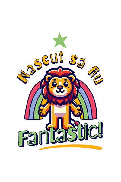 StoryGift Romania Sticker Adeziv 90CM Adeziv Copii fantastic leu curcubeu fam...