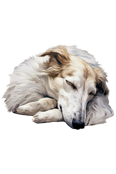 StoryGift Romania Sticker Adeziv 90CM cu un catel alb care doarme, ilustratie...