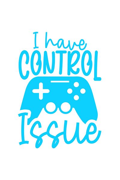 StoryGift Romania Sticker Eticheta 40CM Exterior cu un controller si textul "I have control issue" - am o proble