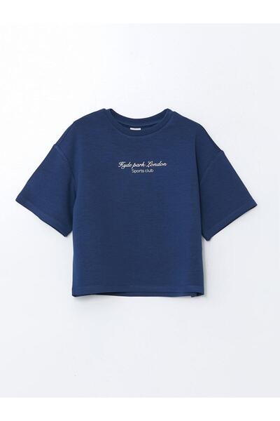 LC Waikiki Tricou și pantaloni de sport pentru fete cu decolteu rotund (S5)