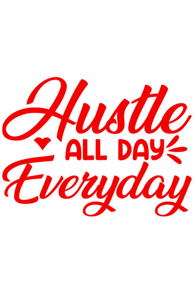 StoryGift Romania Sticker Autocolant 70CM Exterior cu textul "Hustle all day,...
