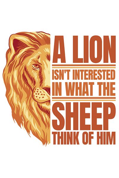 StoryGift Romania Sticker Eticheta 40CM Personalizata Leu, Putere cu Mesajul Motivational in Engleza A Lion Isn'