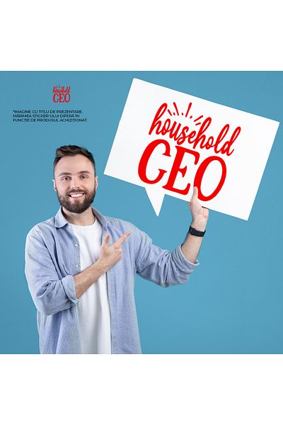 StoryGift Romania Sticker Eticheta 50CM Exterior pentru cei care se considera directorii generali ai gospodariil