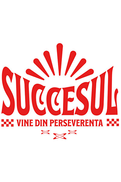 StoryGift Romania Sticker Autocolant 70CM cu Text In imba Romana Succesul Vin...