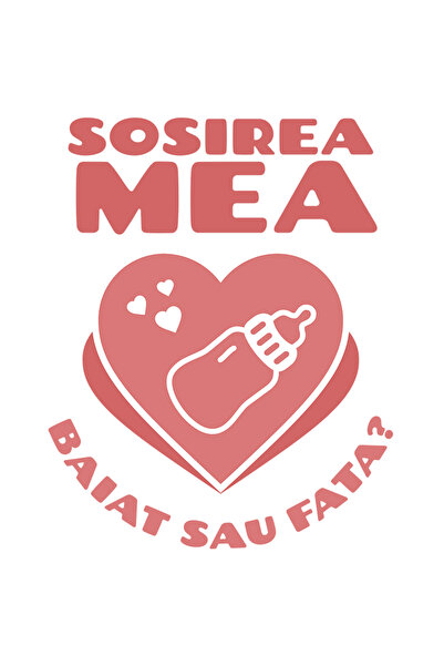 StoryGift Romania Sticker Autocolant 70CM cu Inimioara Cu Beberon Copil Text ...